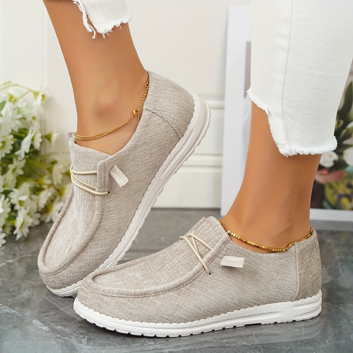 Simple Canvas Shoes, Casual Lace Up Low Top Sneakers