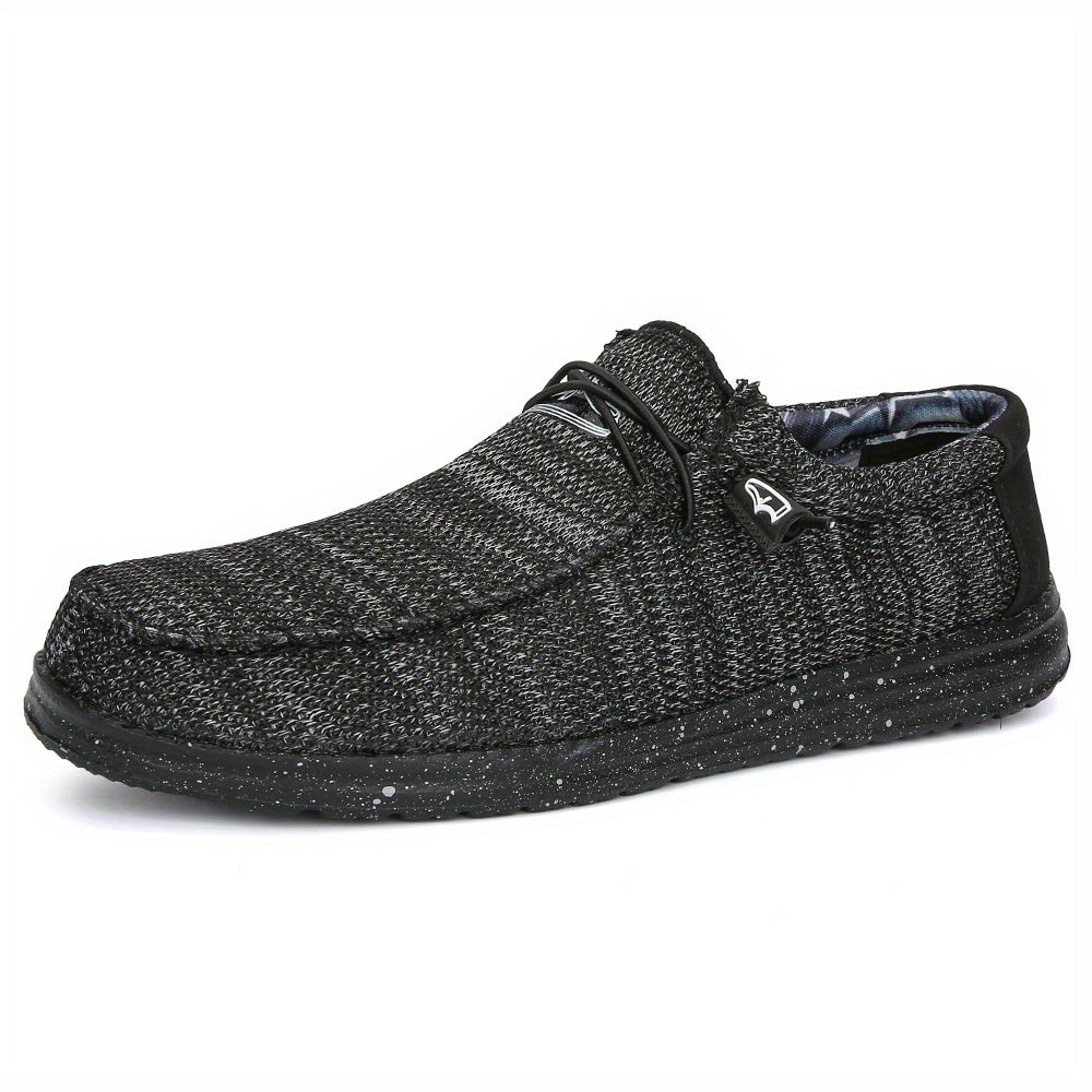 Soft Sole Flat Canvas Shoes, Comfy Lace Up Loafers