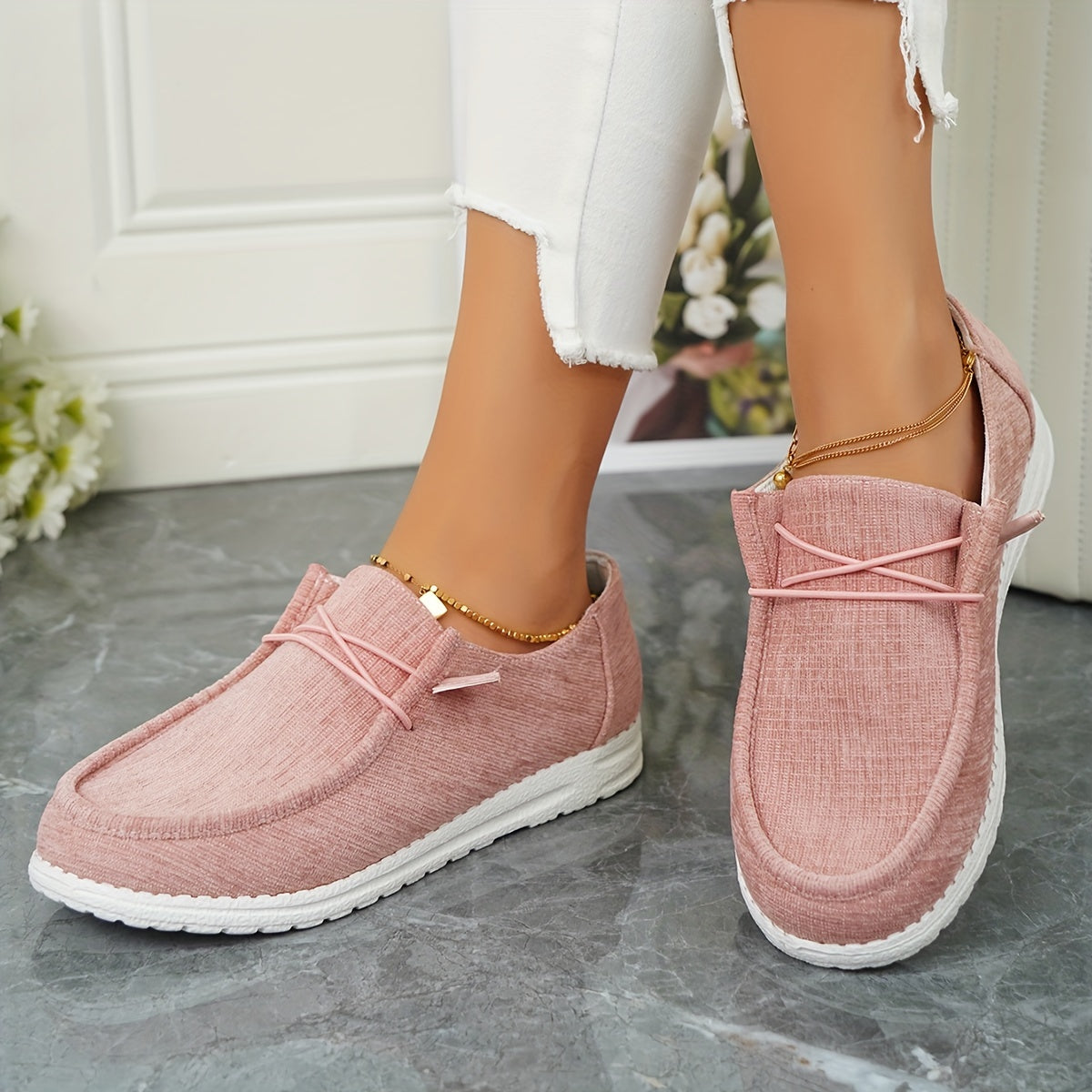 Simple Canvas Shoes, Casual Lace Up Low Top Sneakers